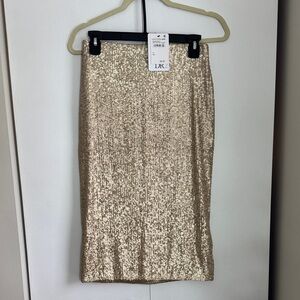DR2 Sparkling Gold Pencil Skirt
